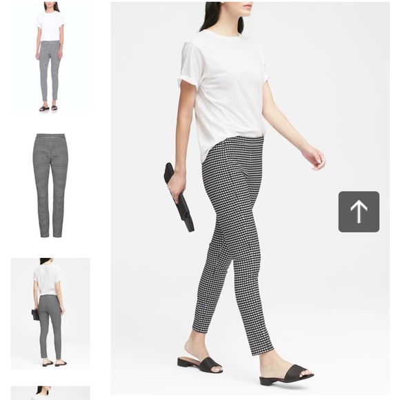 Banana Republic Devon pants in black and white gingham - Picture 3 of 4